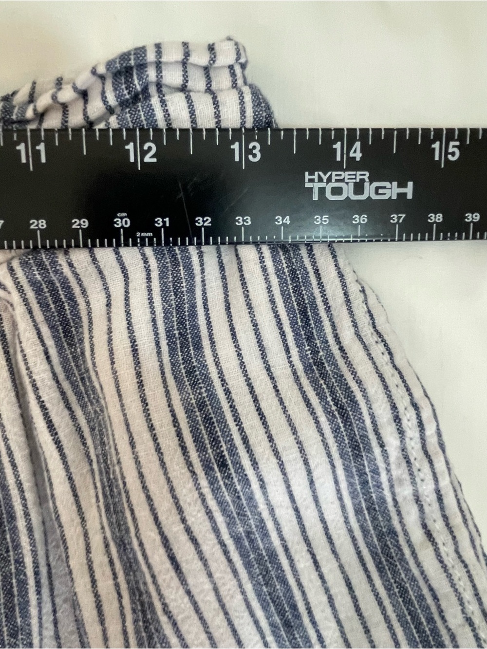 Max Studios Women’s Striped Shorts with Pockets - Blue & White- Size Small - Picture 7 of 8
